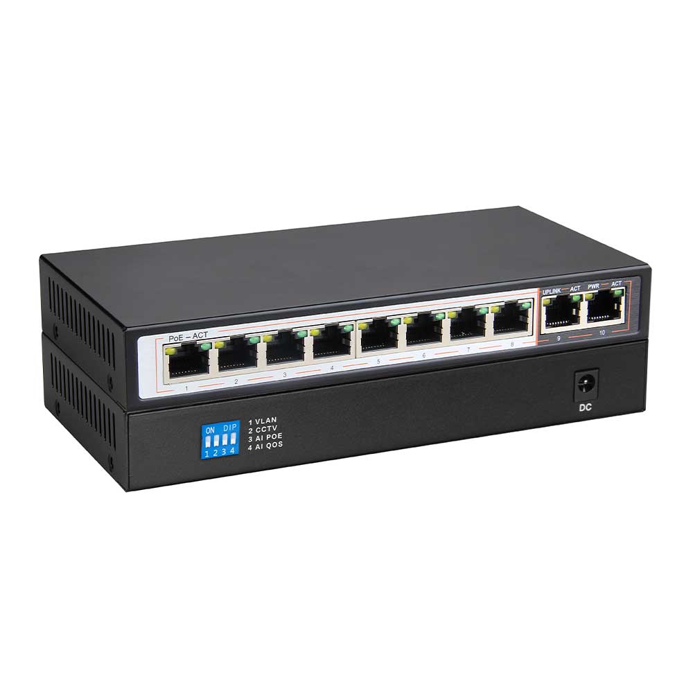 Featured image for “PoEハブスイッチ 10ポート 100Mbps／最大96W／802.3af/at”